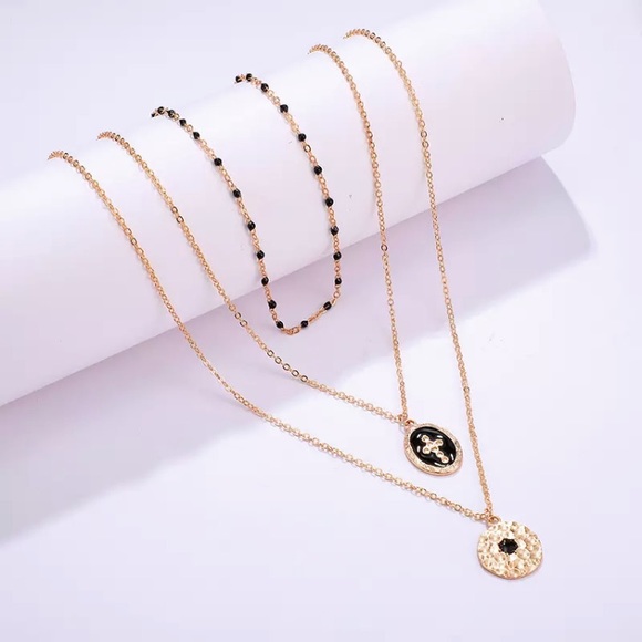 “Christina” Boho Pendant Bead Cross Layer Necklace - Picture 6 of 8